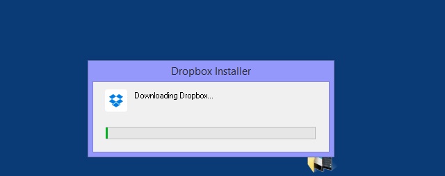Chờ đợi quá trình tải về Dropbox